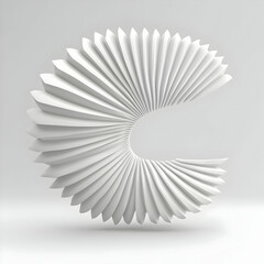 Abstract 3D White Spiral Illustration