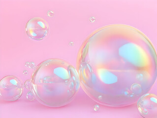 Iridescent Bubbles 3D Render