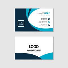 Two sided presentation of professional business or visiting card design. Simple and clean business card design template.