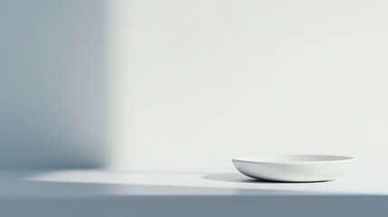 close-up of product on white surface with clean and minimalistic background and ample copy space