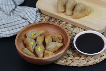 Delicious Pempek with Sweet and Savory Sauce