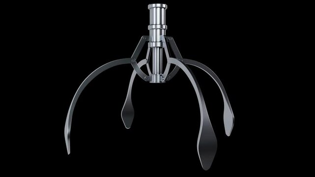 An Animation of a 3D digital modern claw