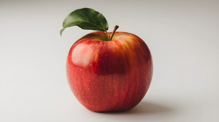 A photo of a whole apple on a white background.