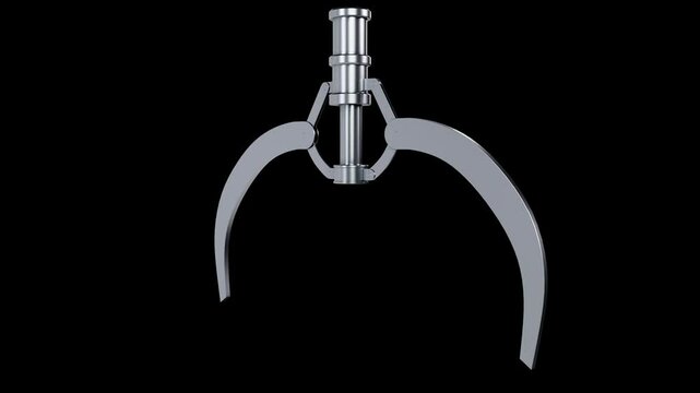 An Animation of a 3D digital modern claw
