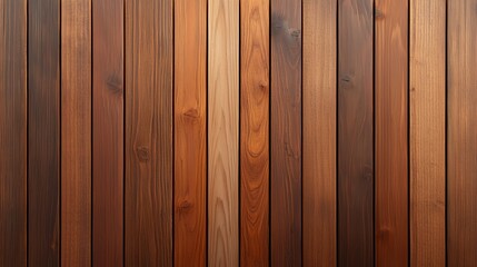 Obraz premium Wooden planks in varied shades of brown create a harmonious pattern