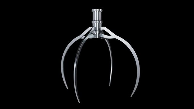 An Animation of a 3D digital modern claw