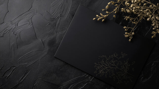 Elegantes, schwarzes Trauermotiv mit dezenter Textur. W&uuml;rdevoller Hintergrund vermittelt respektvolle Anteilnahme und stille Erinnerung