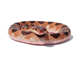 Fototapeta premium a snake isolated on a white background create with ai