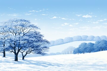 Pale blue background enhances visual contrast with composition elements for a harmonious palette