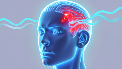 Obraz premium head with brain