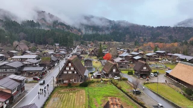 Shirakawa-go Japan Serenity

Stunning 4K 50fps footage of Shirakawa-go, a famous Japanese village, in the fog and a cloud.