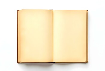 Open old note pad on white background