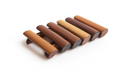 Wooden xylophone for children's education colorful musical instrument isolated on white background suitable for learning and creativity