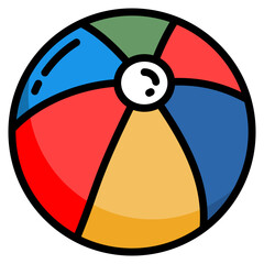 Beach Ball Icon For Design Element