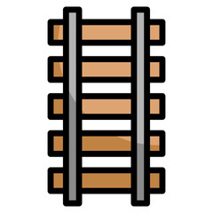 Train Tracks Icon For Design Element