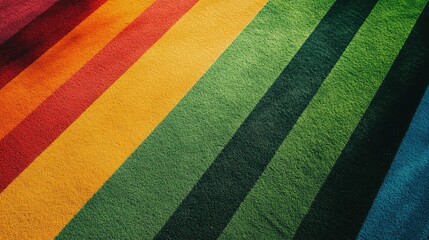 Fototapeta premium Colorful Striped Background for 5G Lifestyle Promotion Bright Gradient Design with Horizontal Stripes in Vibrant Rainbow Colors Top View Perspective