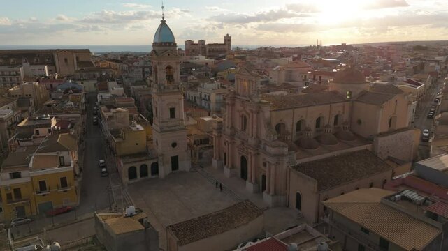 rising sunset shot of Ispica Sicily