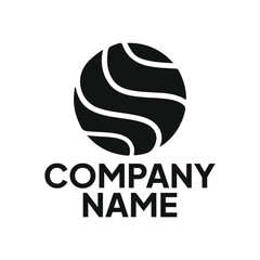 Circle Wave Logo Template Vector, Ocean simple and modern logo design. Company Logo 