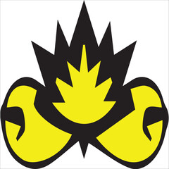 About Royal Gold black and yellow Crowns Graphic