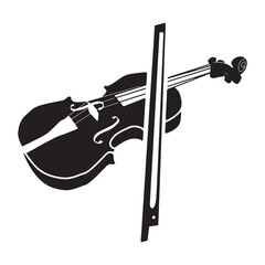 Violin Outline Vector for Music Design