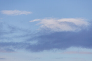 Blue Sky and Clouds Over the Western Horizon in Beautiful British Columbia