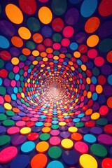 Multiple coloured circles in a dynamic pattern moving towards the centre, pattern, abstract effect, dynamic