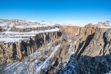 The scenic views of Ihlara valley which contains around 50 rock-hewn Christian churches and...