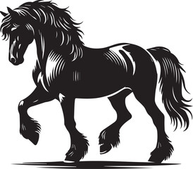 Horse vector black