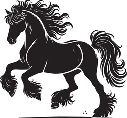 Horse vector black