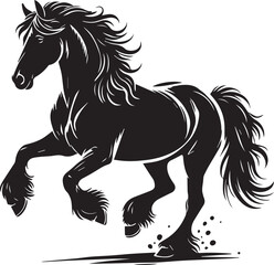 Horse vector black