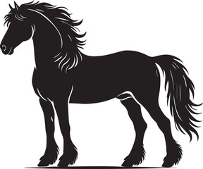 Horse vector black
