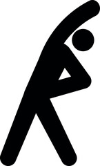 Stretching icon. Physical exercise signs and symbols.