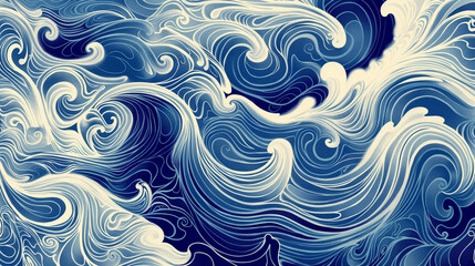 Swirling patterns that flow like gentle waves, capturing the therapeutic essence of calming rhythms