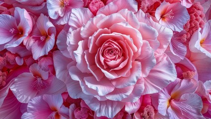 Bouquet of lush open flowers