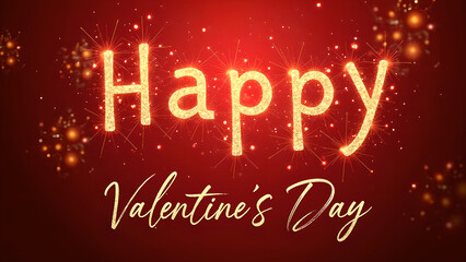 Happy Valentine's Day Sparkling Greeting Card