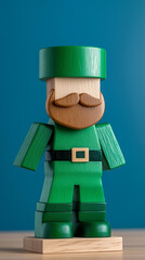 Wooden Leprechaun Figurine