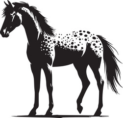 Obraz premium Horse illustration silhouette vector