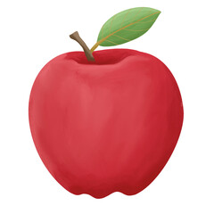 red apple isolated on white