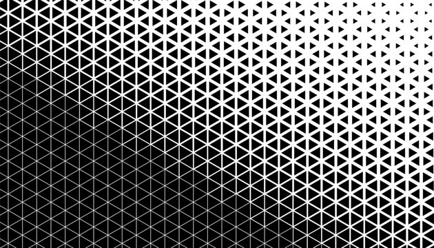 Black and white transition pattern with geometric shapes on diagonal ways. Fully editable vector element. Vector Format Illustration 