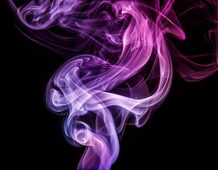 Fototapeta premium blue with purple smoke on the black background