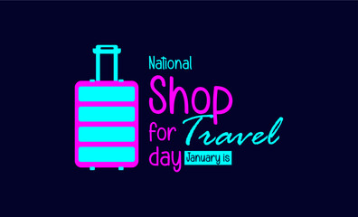 National Shop for Travel Day Holiday Concept