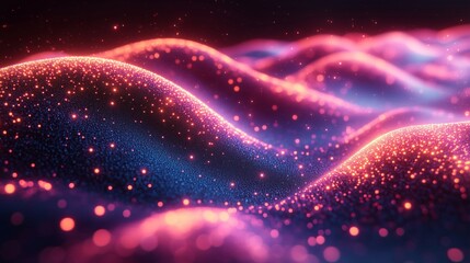 Exploring Colorful Glowing Waves and Sparkling Light Patterns