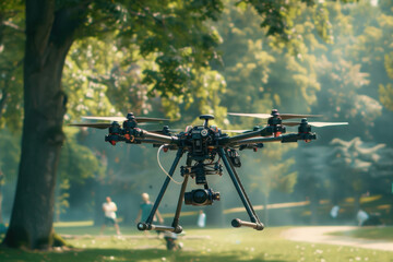 educational drones in action, dynamic and cinematic view, high-definition shots