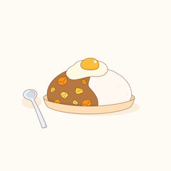 egg japanese curry rice