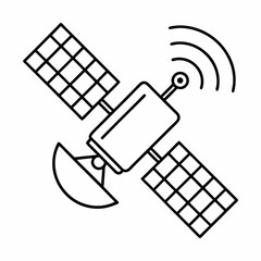 Satellite Icon Vector Design for Space Technology.