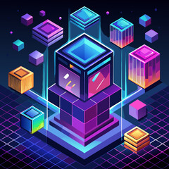 3d render of a network