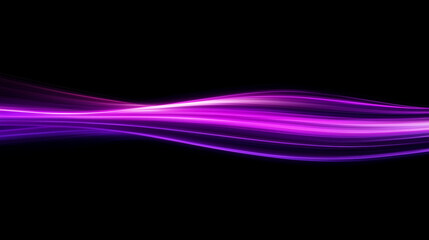 Abstract purple light waves on a black background