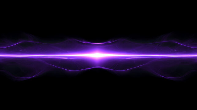 Abstract purple light wave on a black background