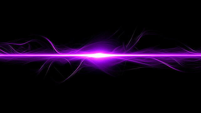 Abstract purple energy wave on a black background