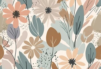 seamless pattern with flowers